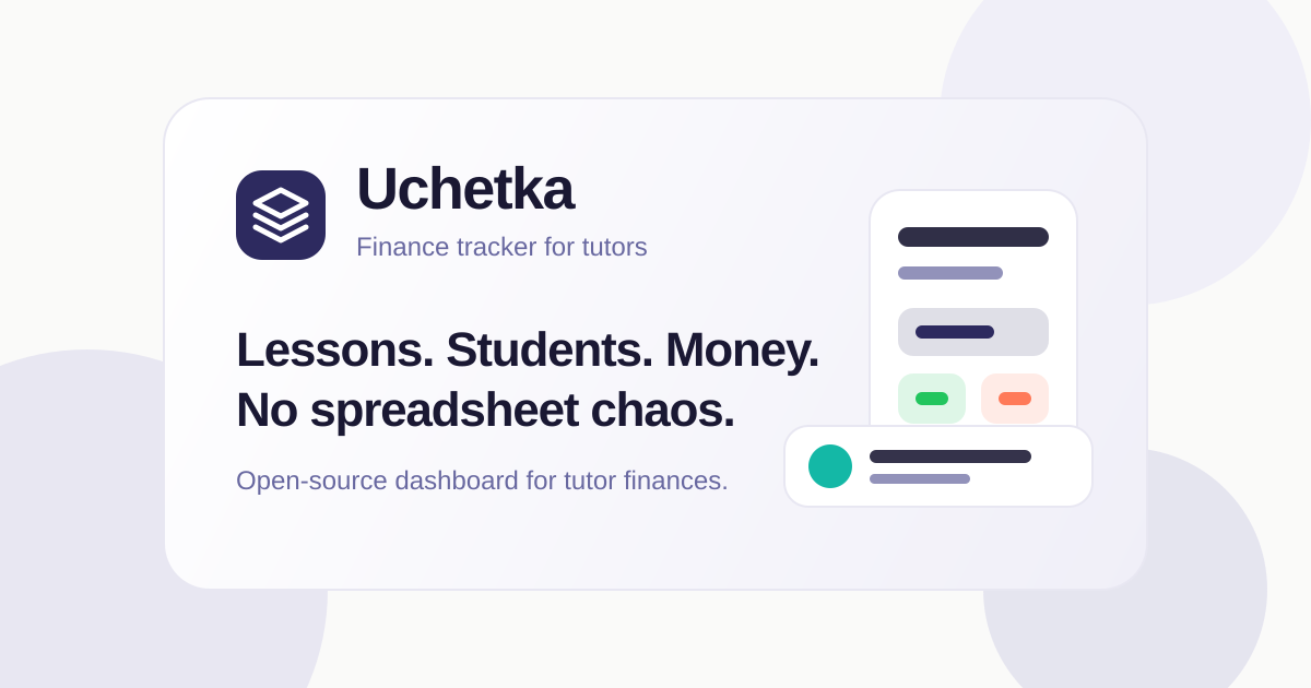 Uchetka dashboard preview